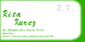 rita kurcz business card